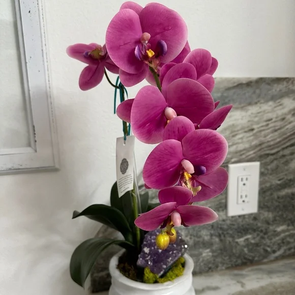 Neiman  Marcus Pink Faux Orchid - Picture 2 of 8